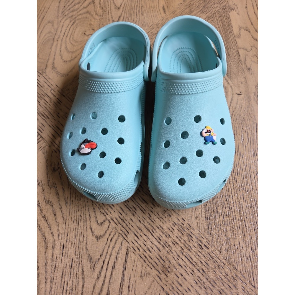 Original Crocs Classic Color Aqua Blue 10 Mens 12 Women's Excellent Unisex - Picture 4 of 8